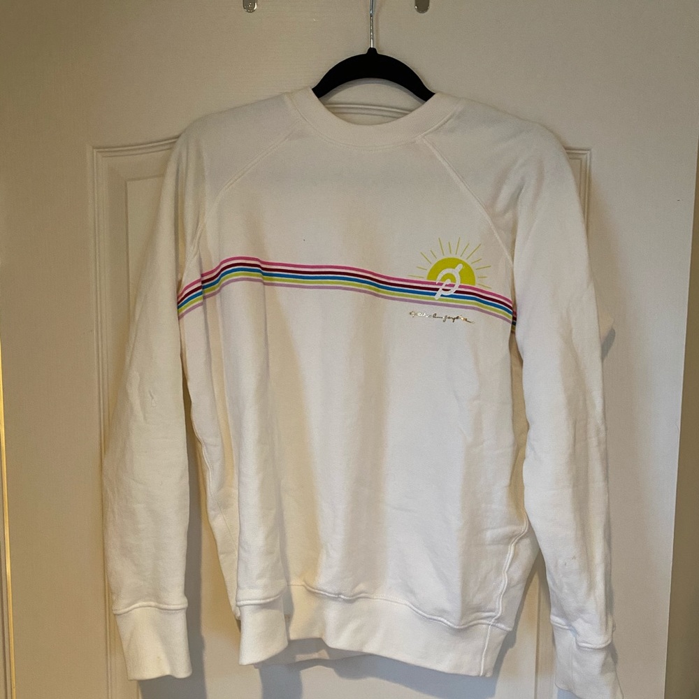 Peloton rainbow stripe sweatshirt